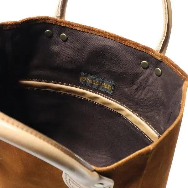 ワイツーレザー BG-22 STEER ROUGHOUT × KAKISHIBU HORSE TOTE BAG