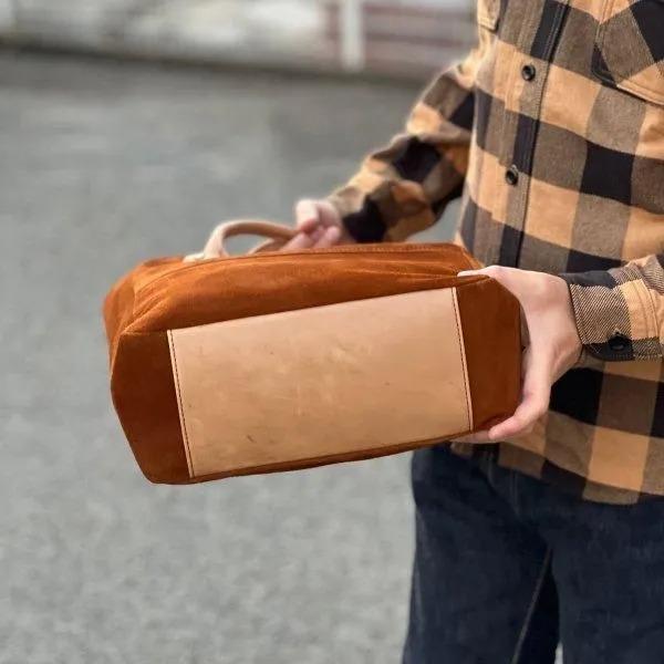 ワイツーレザー BG-22 STEER ROUGHOUT × KAKISHIBU HORSE TOTE BAG