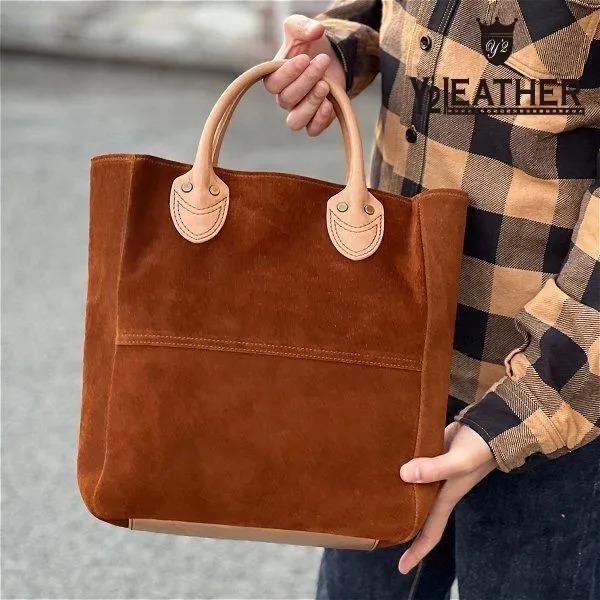 ワイツーレザー BG-22 STEER ROUGHOUT × KAKISHIBU HORSE TOTE BAG