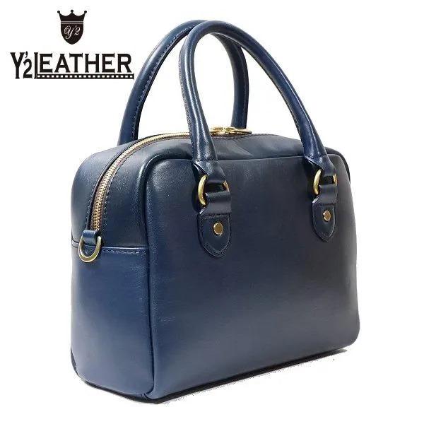【美品】土屋鞄 ミニボストンバッグ 旧ロゴ レザー ブルーステッチ レザー ワイツーレザー BG-23 HAND DYED HORSE MINI BOSTON ハンドダイド
