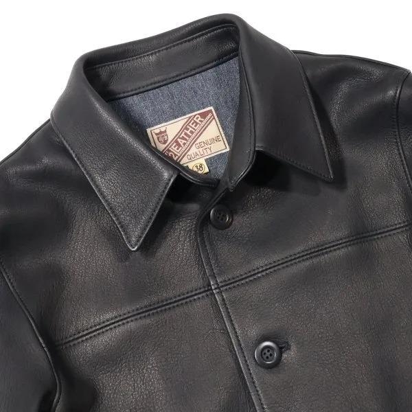 ワイツーレザー DC-76-C DEER SKIN ROUNDED HEM CAR COAT ディアスキン