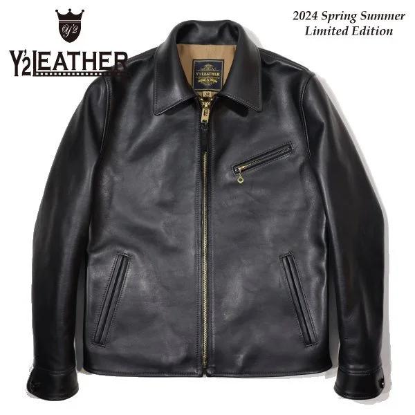 y2LEATHER 本革 ブラックジャケット 42 ワイツーレザー 2024年春夏限定アイテム]ワイツーレザー ER-42-SP ECO HORSE SINGLE