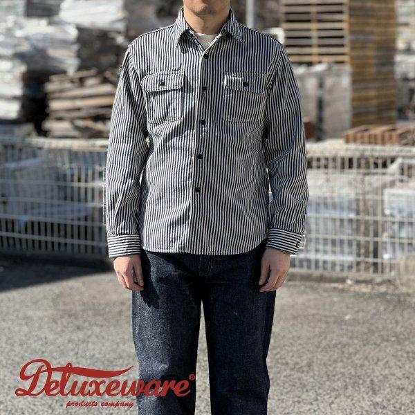 DELUXEWARE（デラックスウエア） HV-01 ヒッコリーヘビーネルシャツ