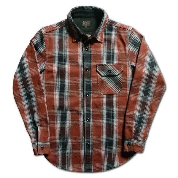 DELUXEWARE（デラックスウエア） HV-59 OMBRE HEAVY NEL SHIRT オン
