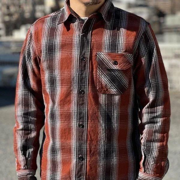 DELUXEWARE（デラックスウエア） HV-59 OMBRE HEAVY NEL SHIRT オン