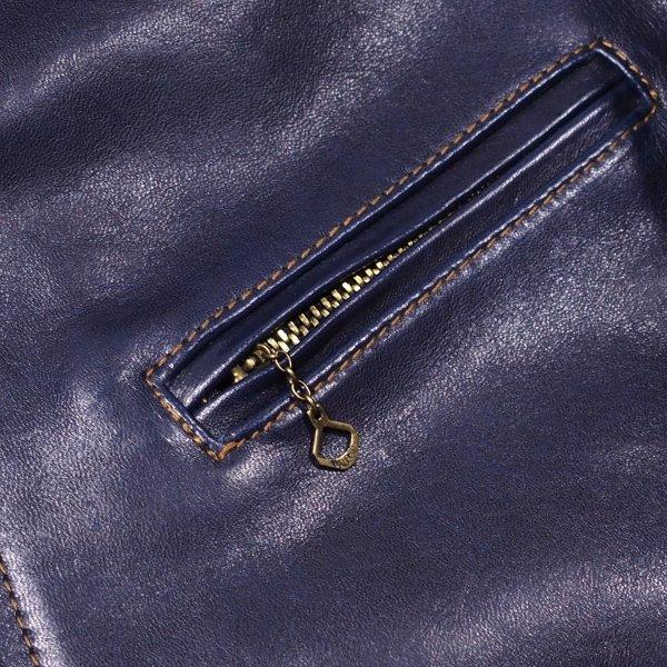 ワイツーレザー インディゴホース シングルライダースジャケット