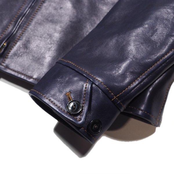 ワイツーレザー インディゴホース シングルライダースジャケット