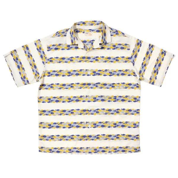 JOHN GLUCKOW JG-18 カジキ柄 オープンカラーシャツ サイズ38 ジョングラッコー ウエアハウス JG-18 School of Fish Shirt