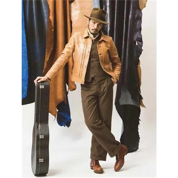 ジャケット・アウター Vtg TENDERROIN horse leather combi coat Vtg TENDERROIN horse leather combi coat