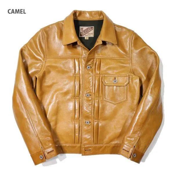 [44サイズ] ワイツーレザー ANILINE HORSE 1st TYPE アニリンホース ファーストタイプ レザージャケット ジージャン 馬革 LB-140 Y'2LEATHER 2026年新作の画像