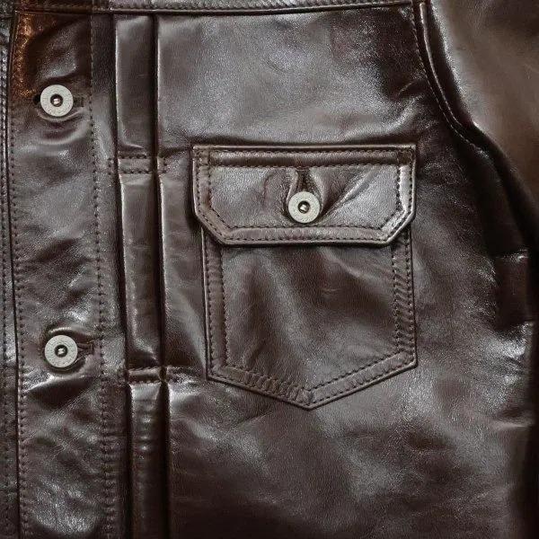 [44サイズ] ワイツーレザー ANILINE HORSE 1st TYPE アニリンホース ファーストタイプ レザージャケット ジージャン 馬革 LB-140 Y'2LEATHER 2026年新作の画像