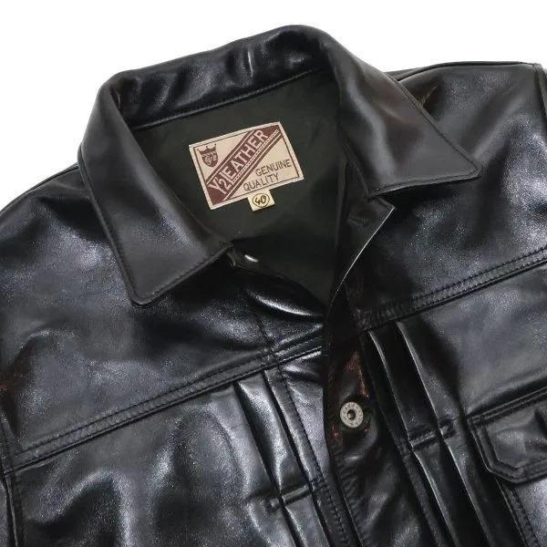 [44サイズ] ワイツーレザー ANILINE HORSE 1st TYPE アニリンホース ファーストタイプ レザージャケット ジージャン 馬革 LB-140 Y'2LEATHER 2026年新作の画像