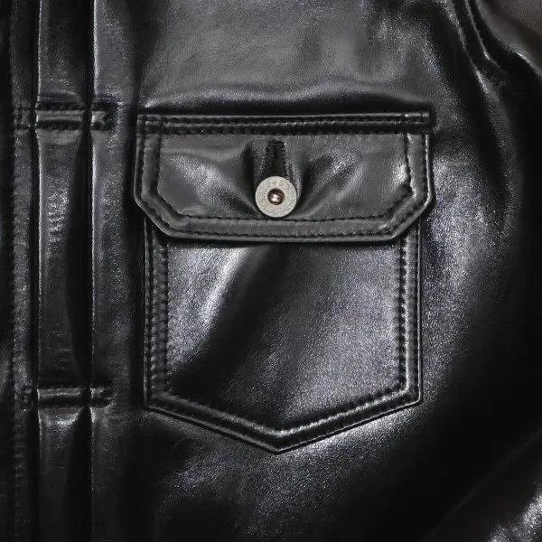 [44サイズ] ワイツーレザー ANILINE HORSE 1st TYPE アニリンホース ファーストタイプ レザージャケット ジージャン 馬革 LB-140 Y'2LEATHER 2026年新作の画像