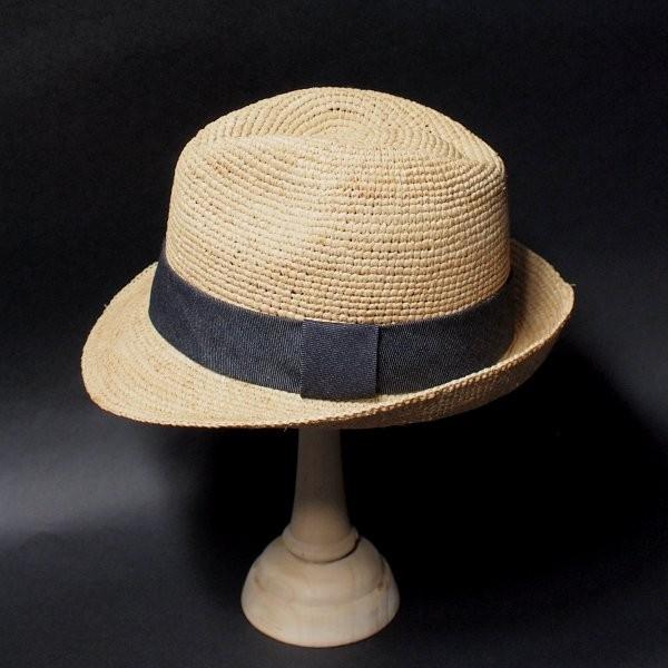 ラフィアハット メンズ ストローハット 麦わら帽子 中折れ 日本製 |  | 02