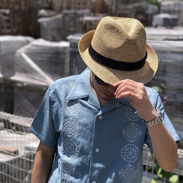 ラフィアハット メンズ ストローハット 麦わら帽子 中折れ 日本製 |  | 05