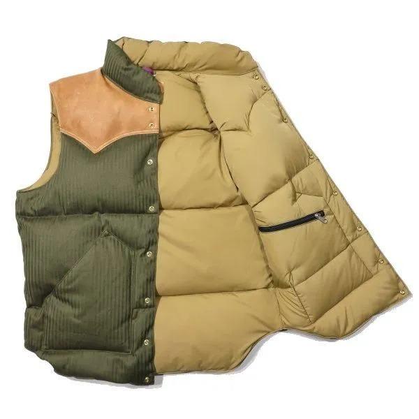 ウエアハウス×ロッキーマウンテン 2236 HBT DOWN VEST ヘリンボーンダウンベスト ROCKY MOUNTAIN WAREHOUSE 2025年新作の画像