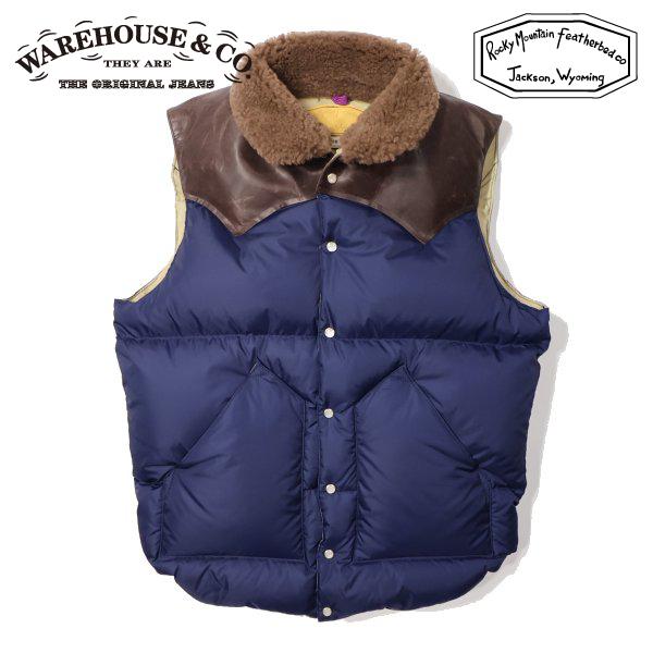 ウェアハウス✕ロッキーマウンテン　クリスティダウンベスト WAREHOUSE（ウエアハウス） ウエアハウス×ロッキーマウンテン NYLON