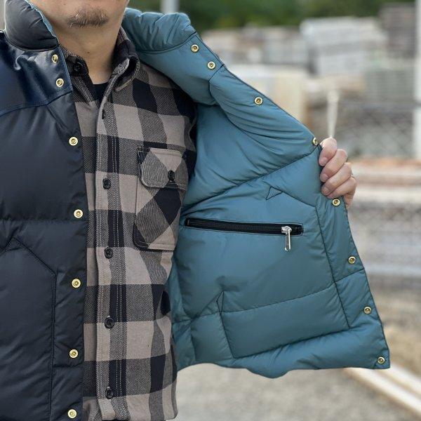 WAREHOUSE ウエアハウス×ロッキーマウンテン NYLON DOWN VEST WAREHOUSE ウエアハウス×ロッキーマウンテン NYLON DOWN VEST