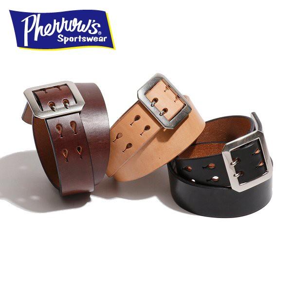 ポイント5倍 フェローズ UKサドルレザー 極太 ダブルピン ベルト SBB2 PHERROWS | Pherrow's