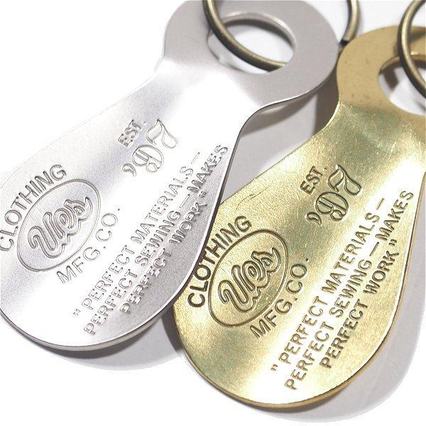 [ネコポス送料200円]ウエス 真鍮 シューホーン 靴べら型 キーホルダー SH UES | UES | 02