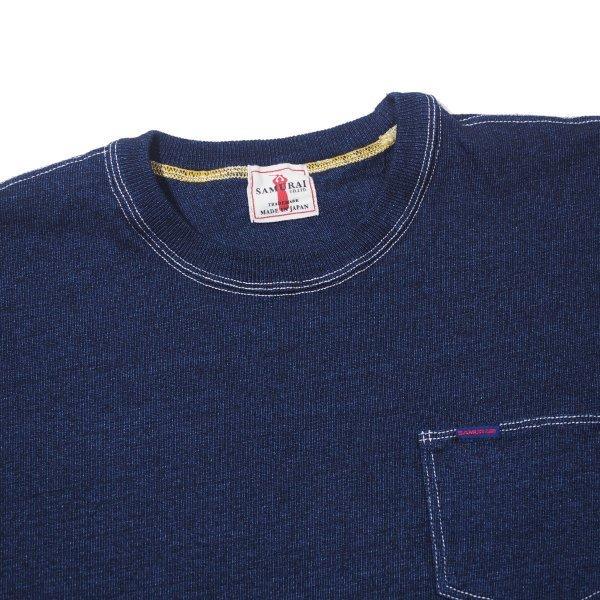 サムライジーンズ ヘビーウエイト インディゴ ポケット Tシャツ INDIGO 