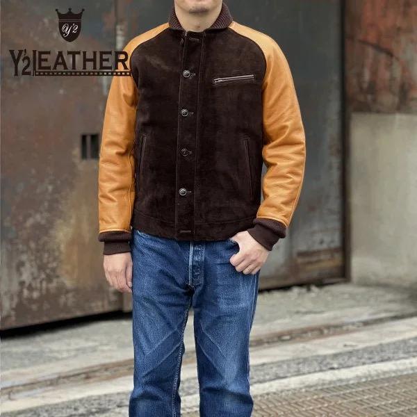 ワイツーレザー STEER SUEDE×STEER OIL RIB JKT Y'2 LEATHER ワイツーレザー【TB-136】【STEER SUEDE×STEER OIL