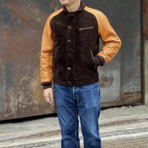 ワイツーレザー TB-136 STEER SUEDE×STEER OIL RIB JKT ステアスエード