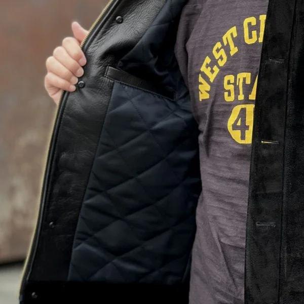 ワイツーレザー TB-136 STEER SUEDE×STEER OIL RIB JKT ステア