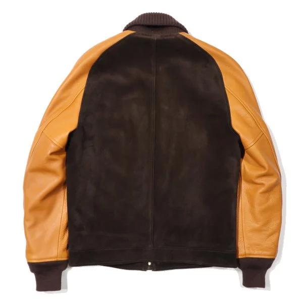 ワイツーレザー TB-136 STEER SUEDE×STEER OIL RIB JKT ステア