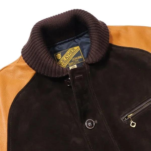 ワイツーレザー TB-136 STEER SUEDE×STEER OIL RIB JKT ステアスエード