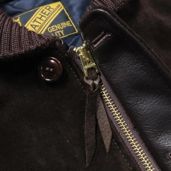 ワイツーレザー TB-136 STEER SUEDE×STEER OIL RIB JKT ステアスエード