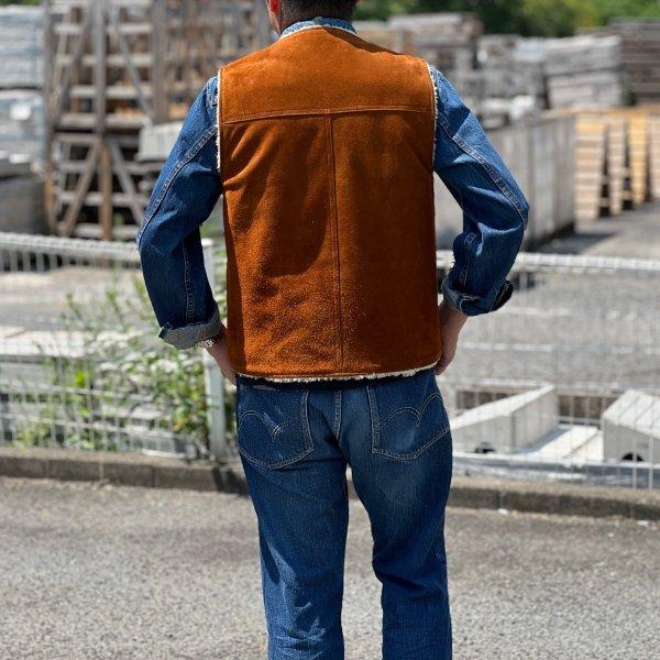 ワイツーレザー WJ-06 STEER ROUGHOUT WOOL BOA VEST ステアラフアウト ボアベスト Y'2LEATHER 2026年の画像