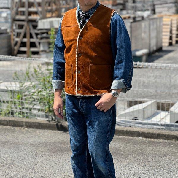 ワイツーレザー WJ-06 STEER ROUGHOUT WOOL BOA VEST ステアラフアウト