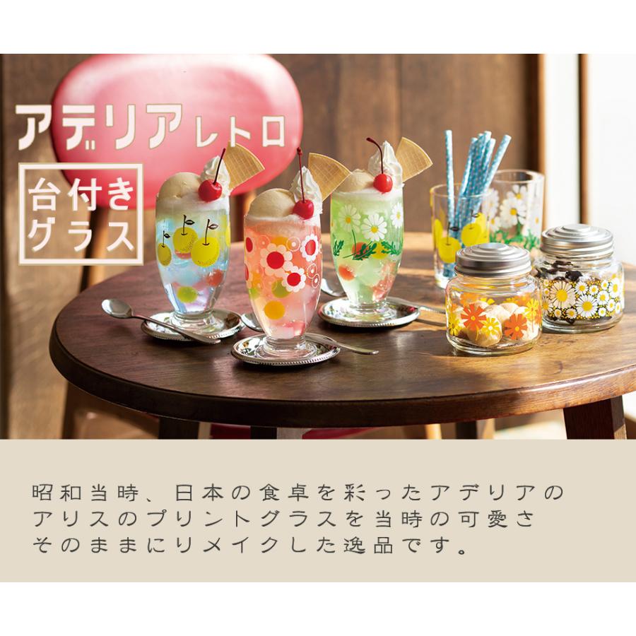【値下げ】　昭和レトロ アデリアグラス コップ 40個   箱付き アンティーク アデリア レトロ グラス コップ おしゃれ カラフル ガラス 植物 果物