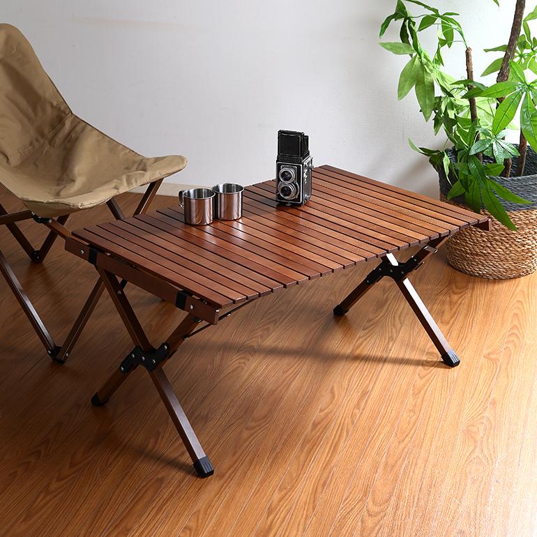 訳あり！リオソル　ウッドロールトップテーブル　②　キャンプ　アウトドア 訳あり！リオソル ウッドロールトップテーブル ② キャンプ