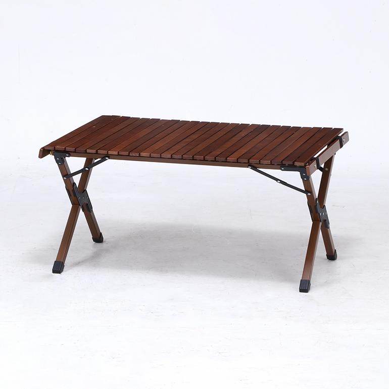アウトドア ウッドトップ ロールテーブル 折りたたみ コンパクト