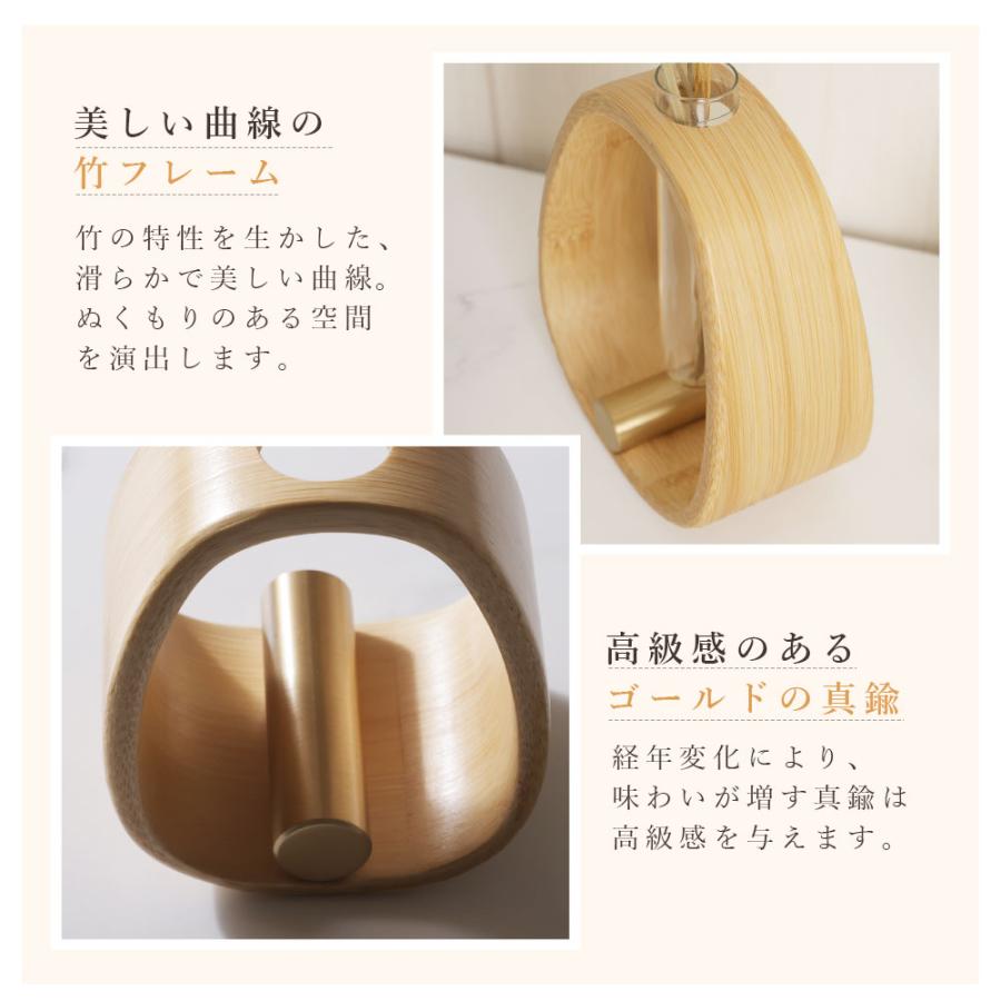 一輪挿し Lサイズ 竹 真鍮 ガラス フラワーベース 花瓶 花器 揺れる おしゃれ シンプル ナチュラル ディフューザーボトル GUDEE グディ VASIN_3