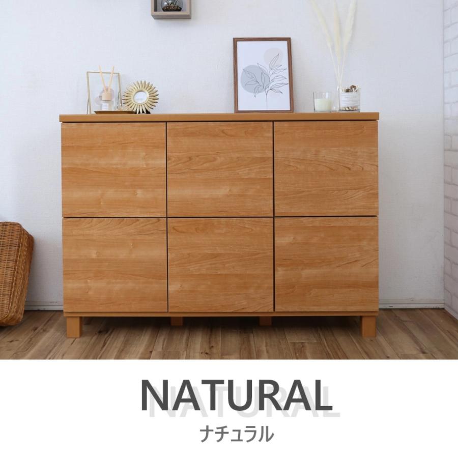 キャビネット 引き出し 扉付き サイドボード 両開き 大容量収納 NATURAL タカシン家具工業 キャビネット 木製 3列 2段 扉付き収納 リビング