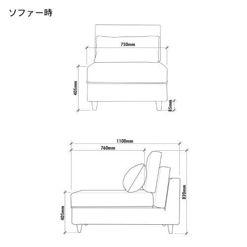 ソファ ソファー ソファーベッド コンパクト おしゃれ 一人暮らし 2WAY 機能的 サイドベッド ソファベッド 日本製 TONJI スマート スタイリッシュ　A693の画像