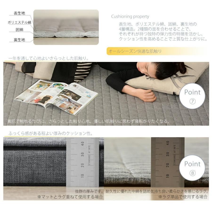 セルタン ラグマット クッションラグ 厚い 洗える コーナー M 190x190