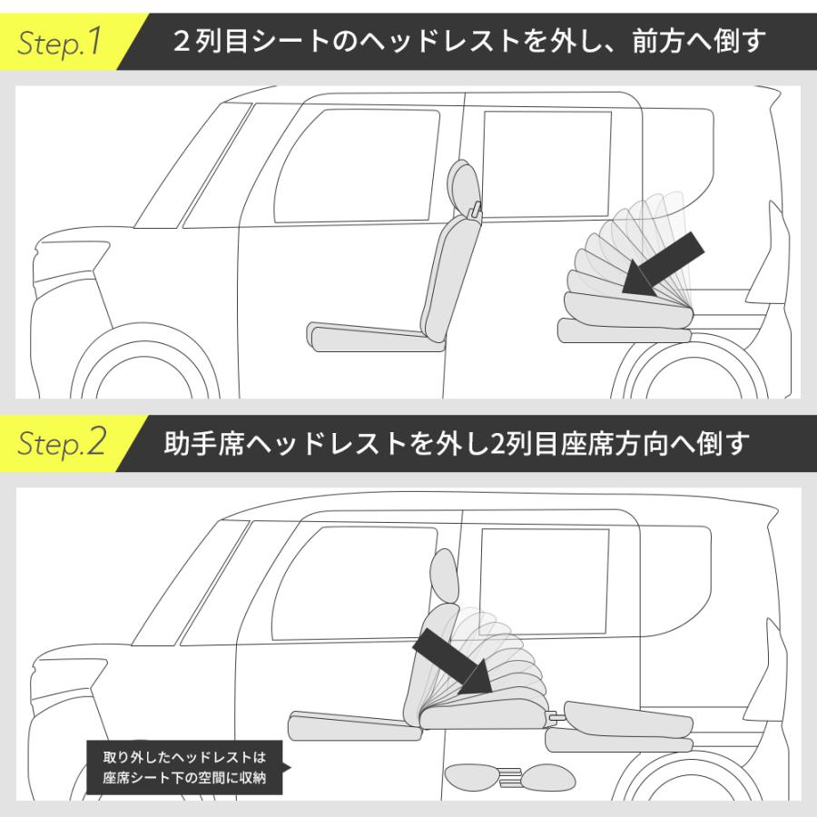 車中泊 マット タント LA650S専用 1人用 座席シートフラットマット
