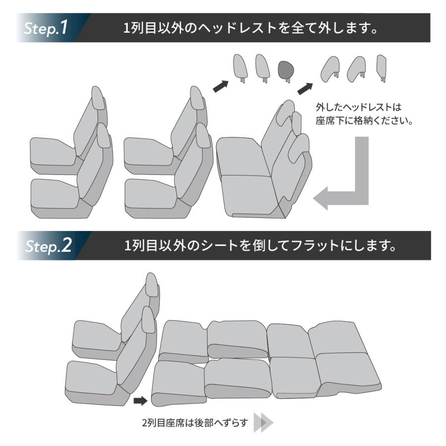 車中泊 マット ノア ヴォクシー 80系 7人乗り専用 フラットマット NOAH VOXY 車中泊グッズ 段差解消 トヨタ NOMAD BASE A1607-7の画像