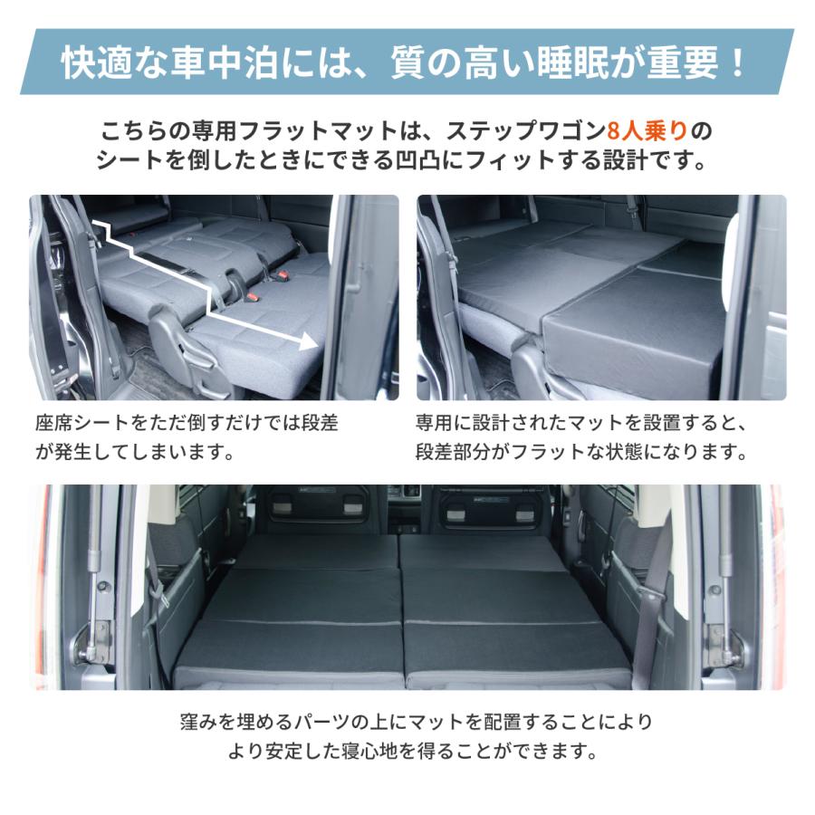 車中泊 マット ステップワゴンRP6.7.8型 8人乗り専用 フラットマット RP6 RP7 RP8 段差解消 HONDA 車中泊グッズ NOMAD BASE A1608-8 超PayPay祭 |  | 04