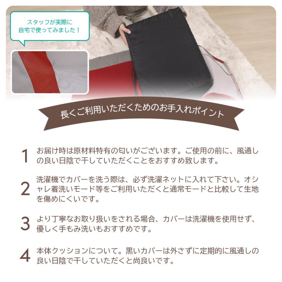 三角クッション クッション 背もたれ 三角 カバー洗濯可 2way スロープ 足まくら 肘掛け スツール オットマン 日本製 A1611 | セルタン | 17
