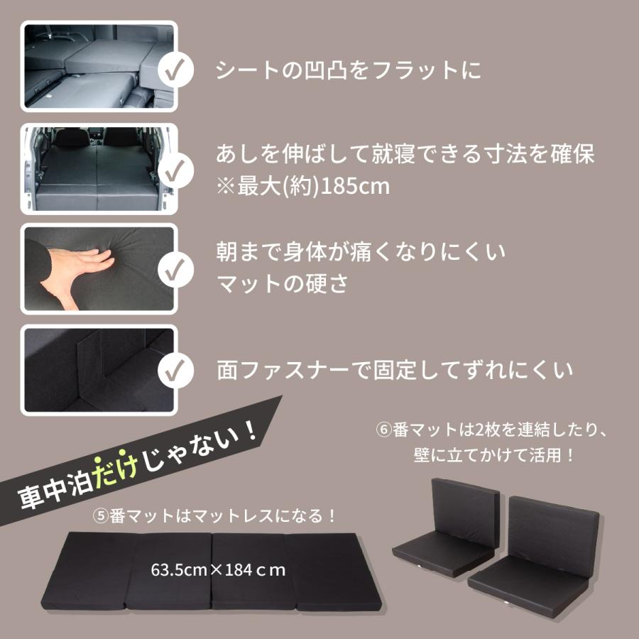 車中泊マット 車中泊 シエンタ 3代目 MXPC10G/MXPL10G/MXPL15G 7人乗り専用 全席用 フラットマット 車中泊グッズ 段差解消 トヨタ NOMAD BASE A1614-2の画像