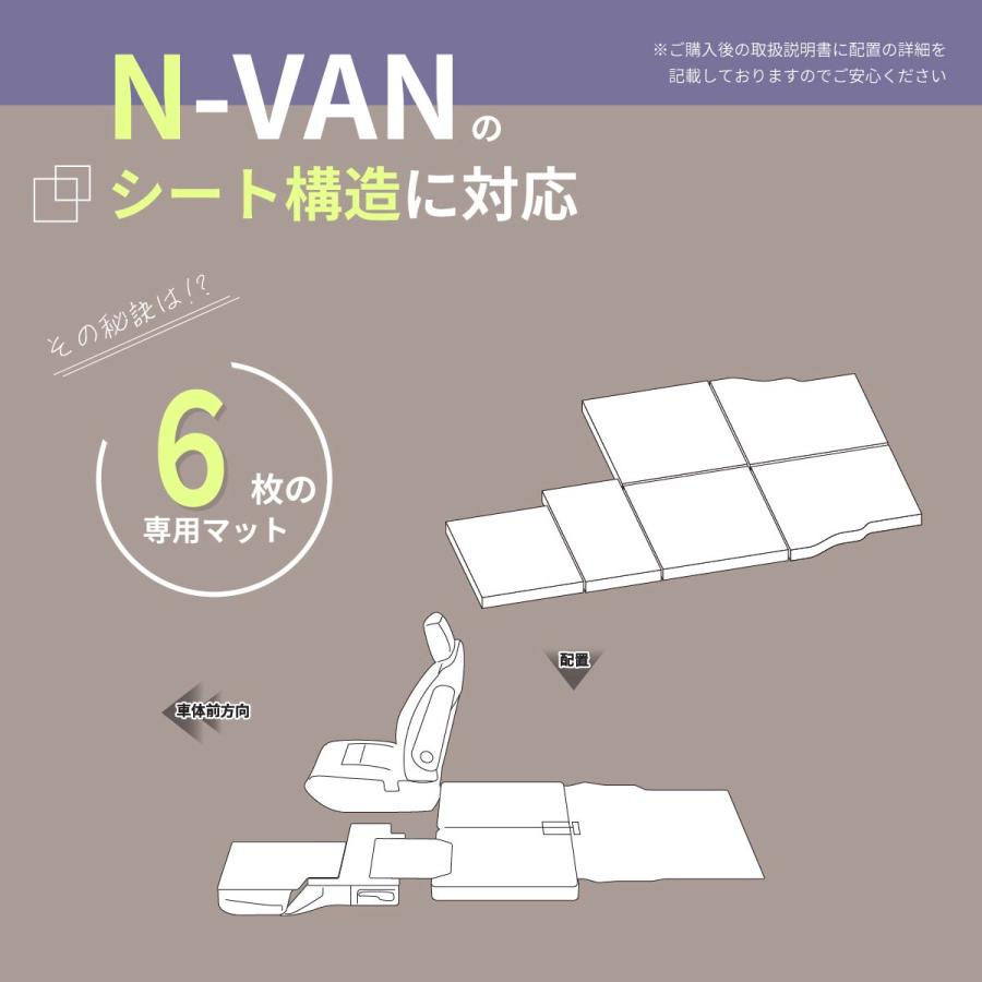 車中泊マット 車中泊 N-VAN JJ1 JJ2 専用 全席 フラットマット 車中泊グッズ エヌバン ホンダ NOMAD BASE A1615の画像