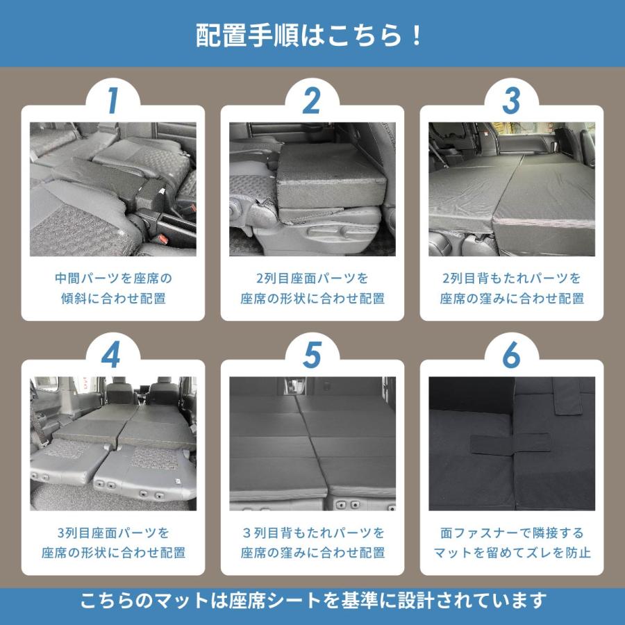 車中泊 ノア ヴォクシー フラットマット 90系 グレードZ/S-Z 7人乗り 全席用 車中泊グッズ 段差解消 トヨタ NOMAD BASE A1622-7の画像