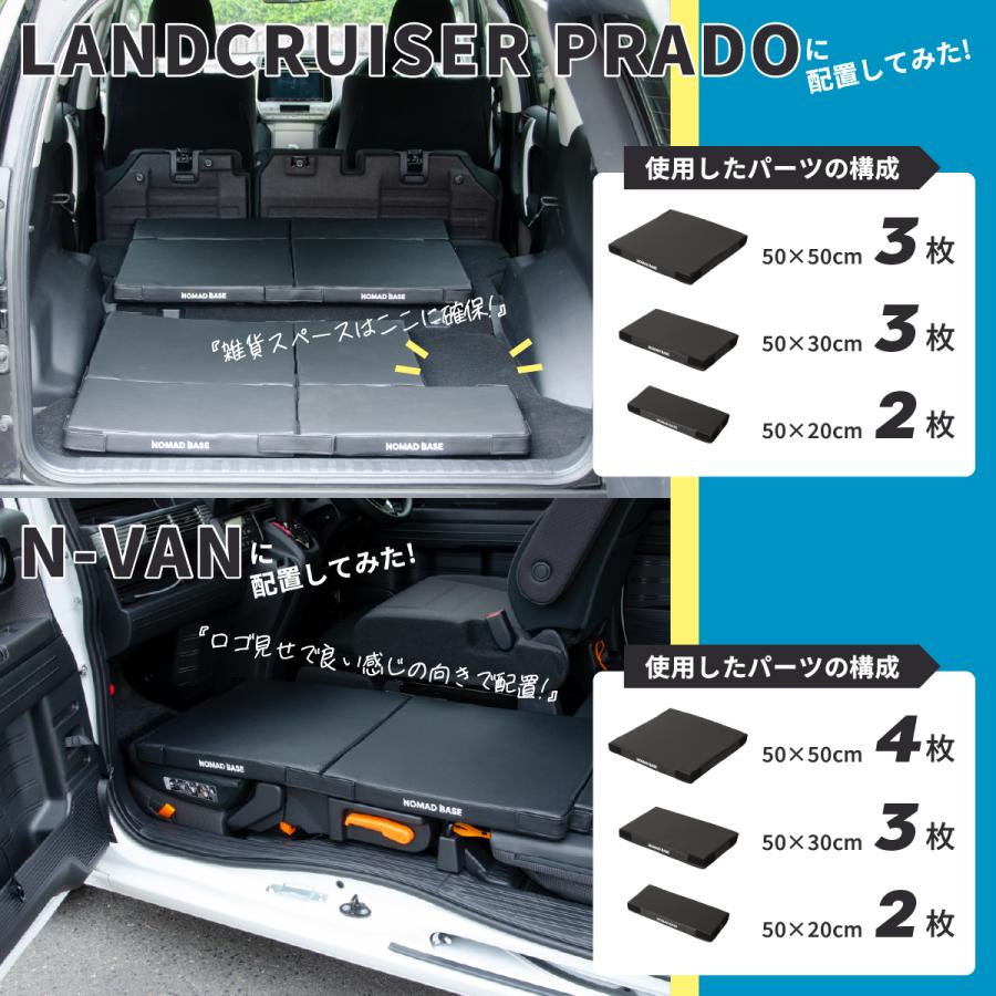 組み合わせマット NOMAD BASE 車中泊マット 1枚 単品 幅50×奥行50cm 車