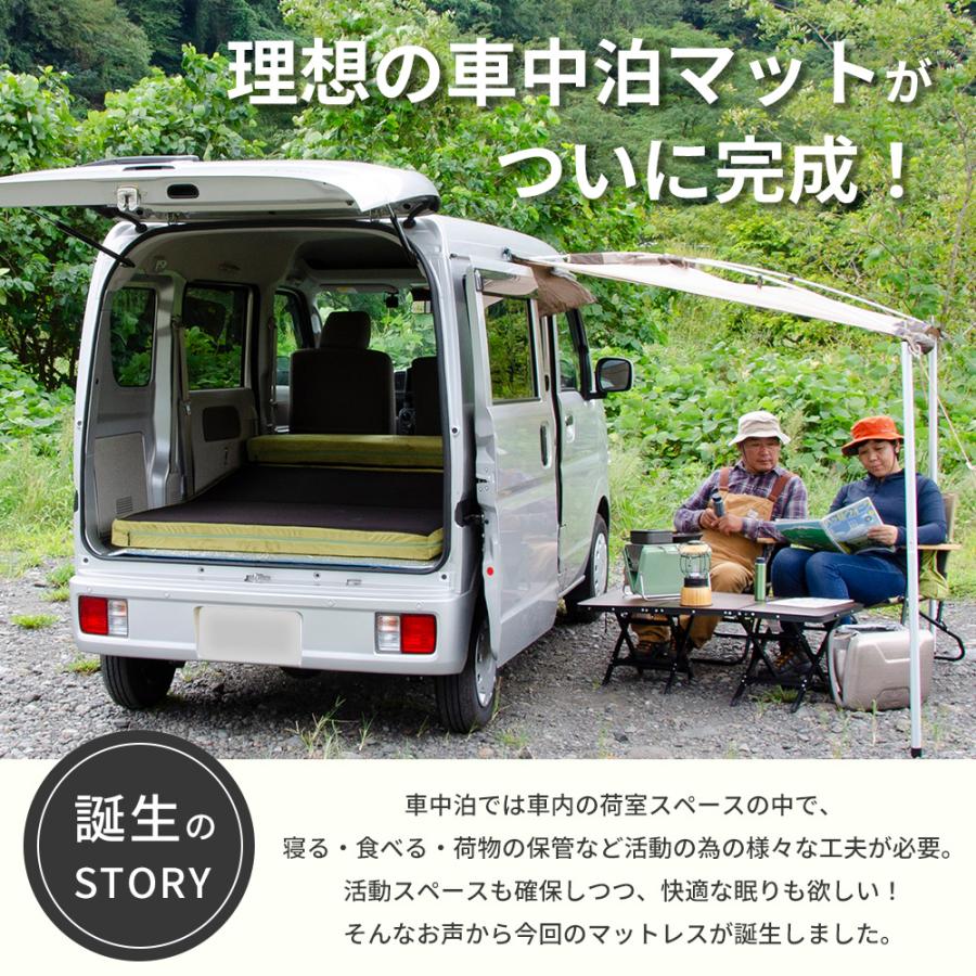 車中泊 マット 軽自動車 セミダブル SD 幅120cm 折りたたみ 腰痛 防災 