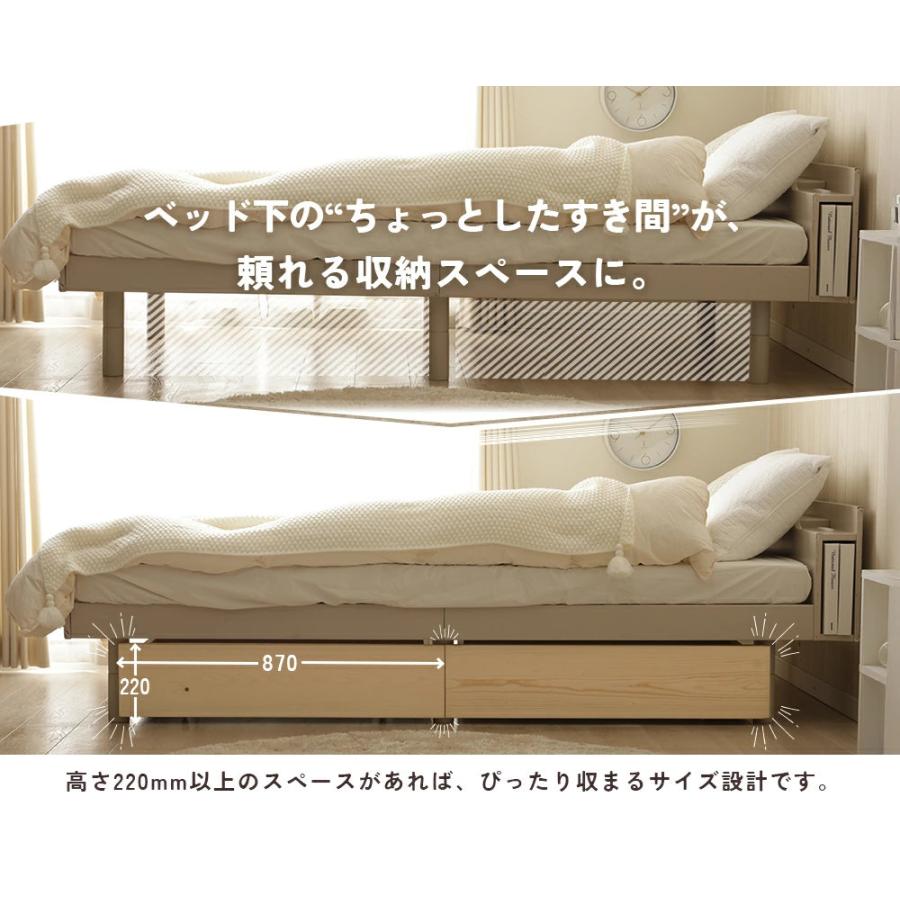 セルタン ベッド下収納 引き出し 2杯セット 収納ボックス キャスター